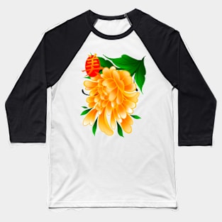 Beautiful Golden Flower Baseball T-Shirt